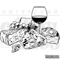 Штамп от Питерского Скрапклуба - Франция. Сыр, Вино И Виноград, 3.8х3 см - ScrapUA.com