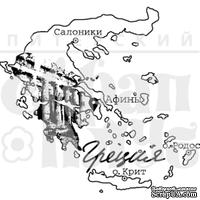 Штамп от Питерского Скрапклуба - Греция, 7х6.5 см
