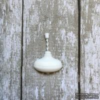Юла, пластиковое украшение от Е.В.A, белая, 2х3см - ScrapUA.com