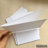 Набор заготовок для открыток американского формата, Long, 4 1/4" х 5 1/2", цвет белый, 250 г/м2, 10 шт.