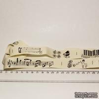 Лента от Thailand - Musice Note Piano Print Ribbon Label String, 1 метр - ScrapUA.com