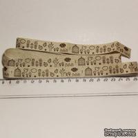 Лента от Thailand - Bird Cage Pattern Linen Ribbon Label String, 1 метр - ScrapUA.com