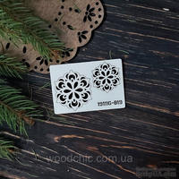 Чипборд набор Снежинки 19 от WOODchic, 4х4 см 3х3 см - ScrapUA.com