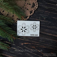 Чипборд набор Снежинки 21 от WOODchic, 4х4 см 3х3 см - ScrapUA.com