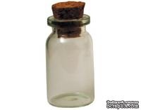 Декоративная бутылочка с пробкой - BOTTLE/CORK 25х11 мм - ScrapUA.com