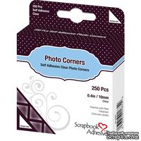 Уголки для фото Photo Corners Polypropylene Photo Corners - прозрачные, 10мм, 250 шт. - ScrapUA.com