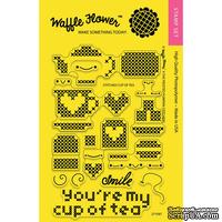 Силиконовый штамп от Waffle Flower - Stitched Cup of Tea Stamp Set