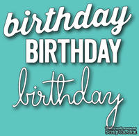 Ножи  от  Memory  Box  -  DIES - Best  Birthday - надпись Birthday - ScrapUA.com