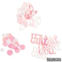 Набор для декорирования от Darice - пайетки и конфетти - Confetti Pink Baby Shower/Girl