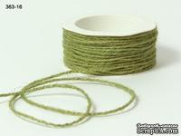 Джутовый шнур  Twisted Burlap - Olive, 1 мм, цвет: салатовый, 90 см - ScrapUA.com