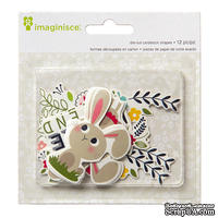 Высечки картонные от Imaginisce - Welcome Spring Bunny - ScrapUA.com