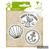 Набор штампов от  Imaginisce - Mermaid, размеры упаковки 9,5 х 13,3 см