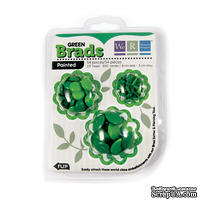 Брадсы от We R Memory Keepers - Basic Brads Painted - Green 