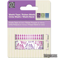 Бумажный скотч Purple Washi Tape, длина 16 м, ширина 10-15 мм, 2 шт. - ScrapUA.com