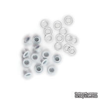 Люверси і кільця від WeRM - We R Eyelets &amp; Washers Standard -3/16, колір білий, 30 шт. - ScrapUA.com