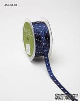Лента  Grosgrain Ribbon Anchors &amp; Stars, морская: якори и звездочки, ширина 0,9 см, 90 см - ScrapUA.com