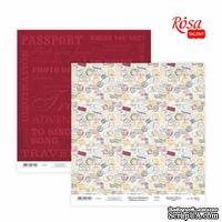 Бумага для скрапбукинга от ROSA TALENT - Make your journey 4, двусторонняя, 30х30см, 200г/м2 - ScrapUA.com