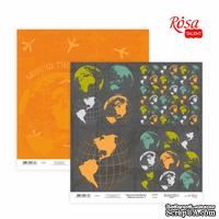 Бумага для скрапбукинга от ROSA TALENT - Make your journey 5, двусторонняя, 30х30см, 200г/м2 - ScrapUA.com