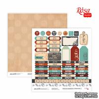 Бумага для скрапбукинга от ROSA TALENT - Recipe book 9, двусторонняя,30,48х30,48см, 200г/м2
