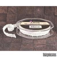 Вязаное кружево Prima - Lace Trim - Snow, цвет белый, 90 см - ScrapUA.com