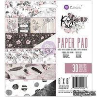 Набор бумаги от Prima - Rose Quartz  6"x6" Paper Pad, 15x15см, 30 листов
