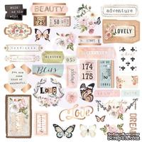 Набор высечек Prima - Apricot Honey Cardstock Ephemera, 37 штук - ScrapUA.com