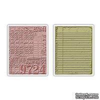 Папки для тиснения от Sizzix - Texture Fades Embossing Folders 2PK - Collage &amp; Notebook Set, 2 шт. - ScrapUA.com