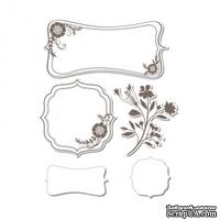 Ножи + штампы Sizzix 5PK - Frames w / Sprigs, 657775