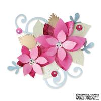 Нож для вырубки от Sizzix - Sizzix Sizzlits Die - Poinsettia Swirls - ScrapUA.com