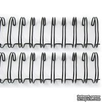 Пружинки для биндера - WR - Cinch - Wire Binders -Black (1in), диаметр 2.54см, 2 шт., черные - ScrapUA.com