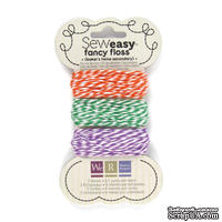 Набор шнурочков от We R Memory Keepers - Sew Easy Fancy Floss Bakers Twine - Secondary, 3 шт.