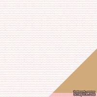 Лист двусторонней бумаги от American Crafts - Pebbles Paper - New Addition Girl - Tiny Treasure - Embossed Finish