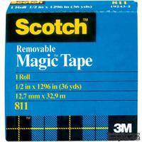 Скотч многоразового использования - Scotch ® Removable Tape .50", 12,7мм х 32,9 метров