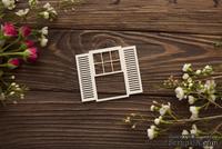 Чипборд от WOODchic - &quot;Окно со ставнями 1&quot;, 8х6.7 см - ScrapUA.com