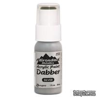 Акриловая краска Ranger - Adirondack Acrylic Paint Dabbers - Metallic Silver - ScrapUA.com