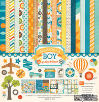 Набор бумаги от Echo Park - All About a Boy Collection Kit, 30х30см - ScrapUA.com