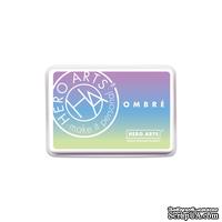 Чернила для штампинга от Hero Arts - Ombre Meadow, цвет сине-фиолетово-салатовый