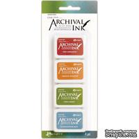 Набор архивных чернил Ranger - Wendy Vecchi - Mini Archival Ink Pads - Kit 4 - ScrapUA.com