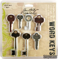 Набор металлических украшений-ключиков Tim Holtz - Word Keys - ScrapUA.com