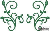 Нож для вырубки от Cheery Lynn Designs - Tiny Fanciful Flourish Left &amp; Right (Set of 2) - ScrapUA.com