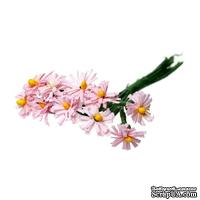 Хризантемы розового цвета, цветочек 12-13 мм, стебелек 10 см, 10шт.