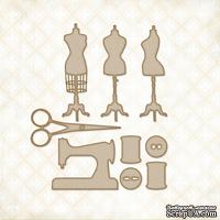 Чипборд Blue Fern Studios - Miss Tailor Set - ScrapUA.com