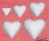 Заготовка - фигурка  из пенопласта от BOVELACCI "Сердце полое", размер 5 см, 1 шт.