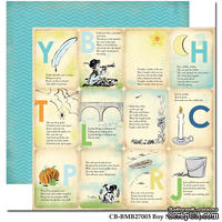 Лист двусторонней скрапбумаги Carta Bella - Boy Nursery Rhymes, 30х30 см