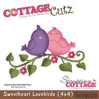 Лезвие CottageCutz - Sweetheart Lovebirds (4x4) - ScrapUA.com