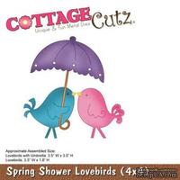 Лезвие CottageCutz Spring Shower Lovebirds (4x4) - ScrapUA.com