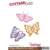 Лезвие CottageCutz - Filigree Butterfly Trio, 10х15 см - ScrapUA.com