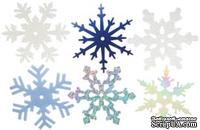 Снежинки из пластика Creative Impressions -  Large Shimmer Snowflakes, 50 штук - ScrapUA.com