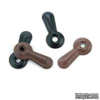 Держатели для фото и бумажных украшений Creative Impressions - Matte Black and Brown, 50 штук