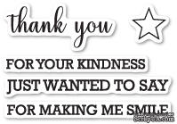 Набор  штампов от Memory Box - Perky Thank You Sentiments